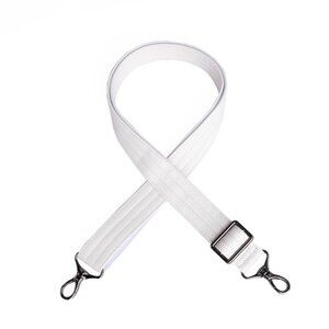LugLife Adjustable Webbed Satin Luxe VL Bag Strap - 1.25" White NEW